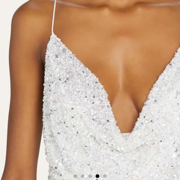 Mich Sequined Cowl-Neck Cocktail Dress - Picture 4 of 11